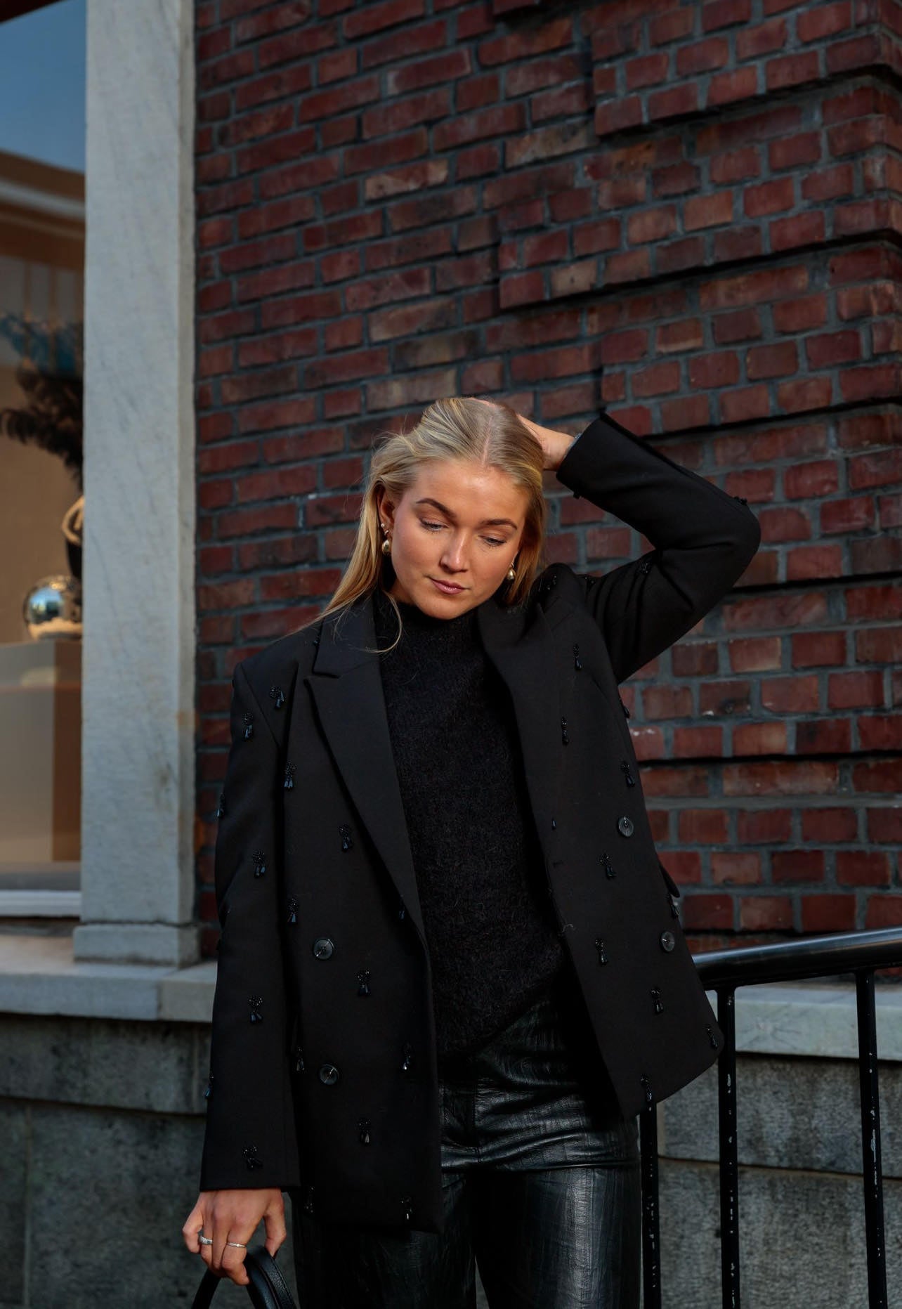 Gabella Strikket Genser - Sort/ Black